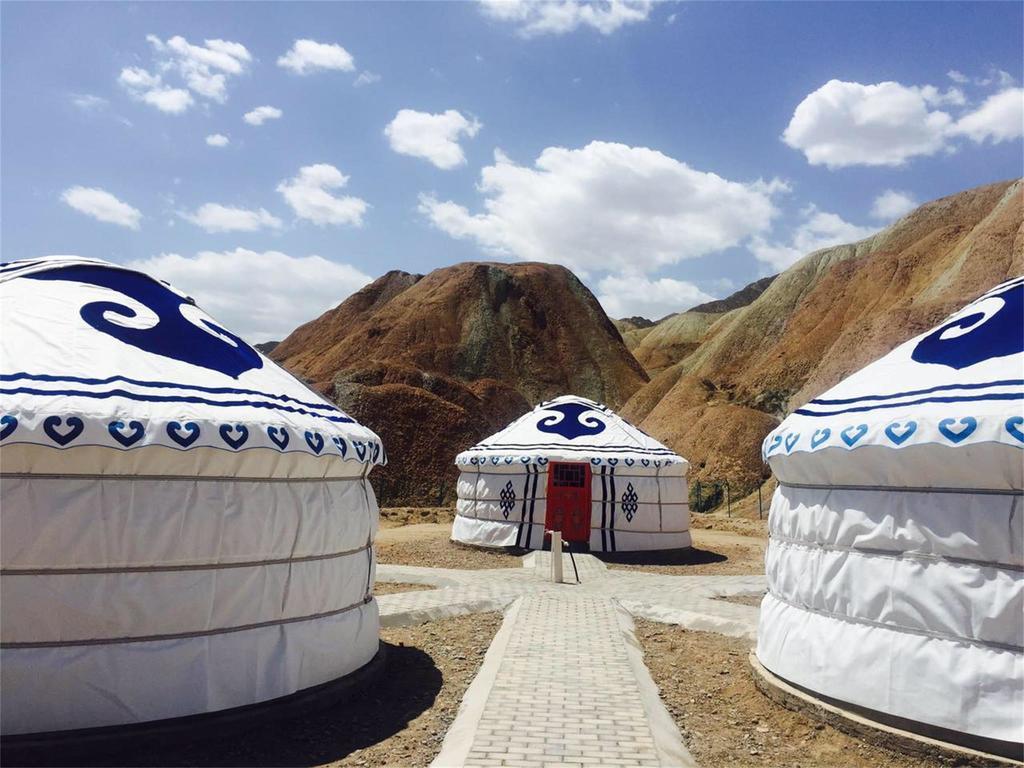 Kaoshan Tent Zhangye Hotell Exteriör bild